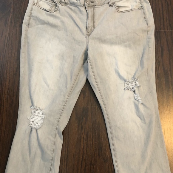 Lane Bryant jeans denim capris distressed size 20 - Picture 2 of 5